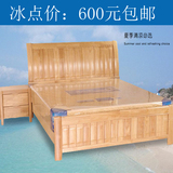 床包邮实木橡木床特价双单人床1.8米1.5米婚床儿童床1米2 1.35米