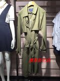 韩版ROEM代购2016新款加长版韩2016年女时尚加长风衣RCJT63801C