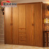 中式实木衣柜卧室整体衣柜三3四4五5门板式木质组合成套家具定制