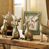 美式乡村复古家居装饰品动物北欧风格小鹿客厅电视柜桌面创意摆件