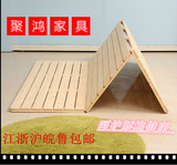 实木床板折叠床架子排骨架1.5双人1.8米硬床架1.2定制 bed