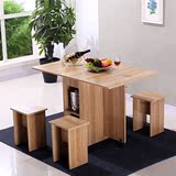 特价餐桌家用简约宜家木质小户型饭桌可伸缩折叠移动简易桌椅组合