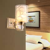 高端LED床头卧室双头壁灯 个性欧式美式客厅过道走廊阳台玻璃灯具