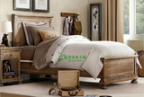 特价美式乡村实木双人床 法式复古做旧1.2/1.5米床环保家具定制