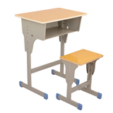 厂家直销加厚实木双人单人学校辅导班中小学生升降型课桌椅