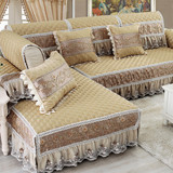 高档奢华简约现代纯色沙发垫欧式布艺四季坐垫定做真皮防滑沙发套