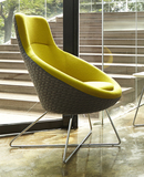 沙发椅子餐椅创意时尚布艺单人 设计师椅北欧休闲售楼处洽谈桌椅