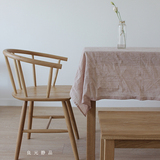 良元静品 淡粉色纯棉布艺简约长方形餐桌布 瑕疵特惠
