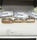 926香港代购周大福18K金玫瑰金钻石戒指男女款对戒钻戒订婚结婚