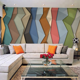 欧式个性创意背景墙壁纸 艺术色块主题房宾馆 3d立体工装墙纸壁画