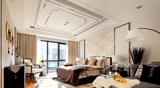 新中式实木 样板房靠背软包美式双人床 卧室现代真皮布艺1.8米床