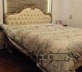 现货欧式实木床新古典实木床别墅布艺床美式床公主床1.8米双人床