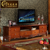 欧式大理石电视柜茶几组合墙 简约实木雕花 美式客厅茶几地柜套装