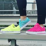 FS香港代购Adidas neo网面透气超软舒适粉蓝黄多色系带运动女鞋