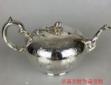 促销特价 1854年苏格兰爱丁堡古董银器 纯银 茶壶 茶具西洋收藏品
