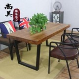 铁艺餐桌 实木办公桌 老木头实木会议桌 电脑桌酒店咖啡桌 餐桌椅