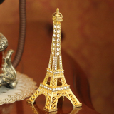 铁艺彩绘镶钻埃菲尔铁塔模型摆件送女生浪漫礼物婚庆场地摆设道具