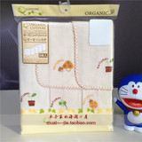 现货 日本代购西松屋小蘑菇有机棉纱布手帕纯棉口水巾纱巾5枚组
