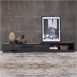 北欧宜家简约现代黑橡木水曲柳电视柜客厅卧室板式可伸缩地柜