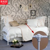 厂家直销欧式铁艺沙发床白色公主床单人床坐卧两用1.2米1米可定制