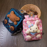 韩版可爱防走失包儿童双肩背包1-3岁小熊小兔幼儿学生包旅行包潮