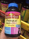 美国直邮Nature Made Prenatal Multi孕妇综合DHA叶酸食品 2瓶起