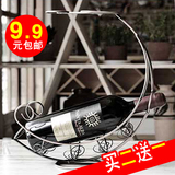 红酒架欧式摆件 铁艺酒瓶架创意倒挂红酒杯架红酒展示架葡萄酒架