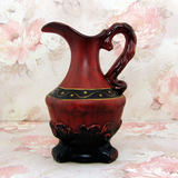 欧式陶艺花瓶 纯手工陶土艺术品 干花花瓶 陶瓷花瓶 创意艺术花瓶