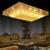 长方型 客厅灯led吸顶灯欧式奢华酒店灯工程灯传统黄色水晶灯 W49