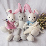 可爱小白兔小兔子 耳朵四肢可摆造型 毛绒玩具玩偶娃娃公仔礼物