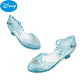 上海现货 美国迪士尼冰雪奇缘 艾莎儿童 高跟亮灯水晶鞋 女童凉鞋