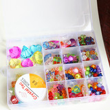 包邮大号塑料透明儿童串珠盒宝石玩具套装收纳盒子首饰饰品储物盒