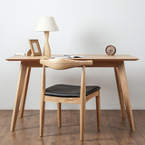 全实木餐桌组合简约现代咖啡桌 日式纯橡木小方桌子小户型学习桌