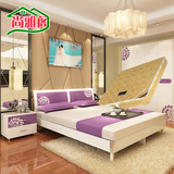 双人床1.5/1.8米板式床 双人床 现代简约 成套卧室家具组合四件套