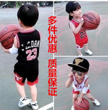新款夏季薄款正品儿童篮球服 球衣队服比赛服 大中小男童运动套装