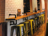美式复古工艺实木水管铁艺壁挂靠墙吧台桌边桌玄关桌隔板置物架