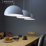 半圆现代简约餐厅咖啡厅灯罩单个理发店铺办公室个性装饰铝材吊灯