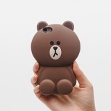 LINE FRIENDS 韩国可爱超萌布朗熊iPhone6/6splus 防摔硅胶手机壳