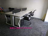 郑州办公家具办公桌椅简约现代组合屏风工作位钢架职员办公桌4人