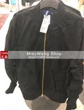 HM hm专柜正品折扣代购 H&M 男款宽松棒球衫立领飞行员夹克外套