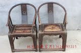 明清老旧家具椅子 古董家具 老家具老物件民间桑木老圈椅真品4505