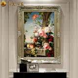 恒美手绘油画 欧式古典花卉XD1A 美式家居壁炉酒店客厅玄关装饰画