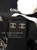 Chanel 香奈儿 星星镂空设计 银灰色水钻 双c logo 耳钉 香港代购