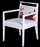 新中式客厅孔雀矮椅实木单人沙发椅组合舒适软垫椅房间酒店KTV椅