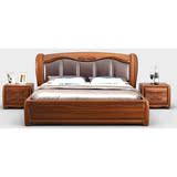 中式实木床1.5储物床 小户型箱体主卧婚床 高箱床1.8米全实木大床