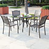 铝合金铸铝桌椅户外咖啡桌椅伞组合套装庭院阳台欧式高档休闲家具