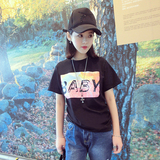 2016春夏装新款 韩版修身印花字母BABY短袖T恤女棉上衣体恤打底衫