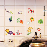 韩国凹凸厨房防水瓷砖贴纸墙贴冰箱贴餐厅装饰橱柜贴画仿瓷贴蔬菜