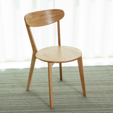 北欧实木餐椅宜家全橡木餐椅咖啡休闲日式椅简约现代书桌椅包邮