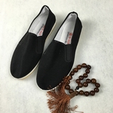 中式复古老北京布鞋传统圆口老头鞋黑色中老年纯棉手工男款布鞋